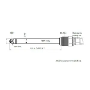 SE 547 pH Sensor Drawing